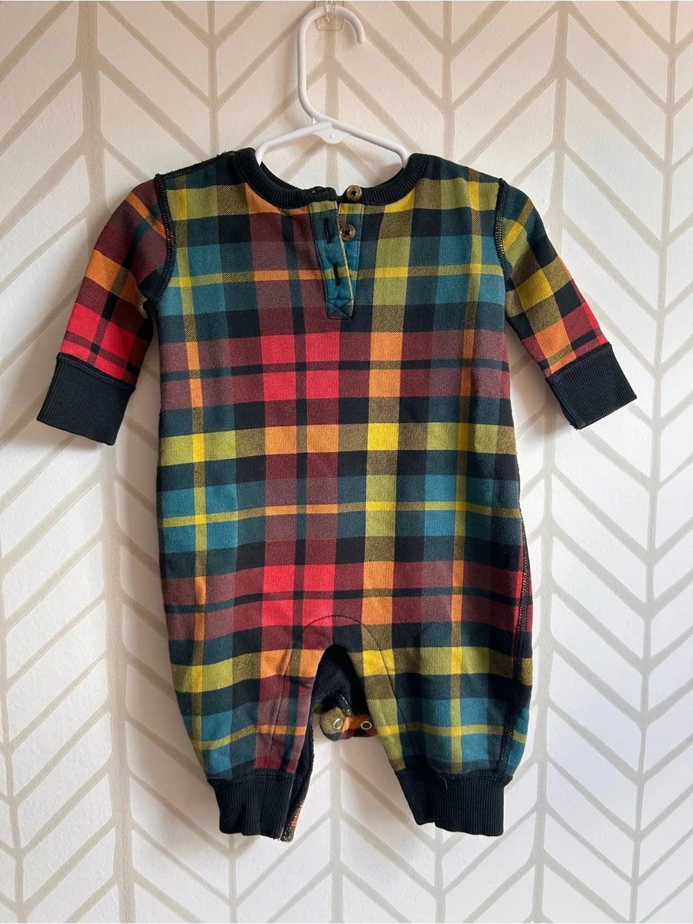 *Hanna Andersson* Plaid One-Piece Bodysuit